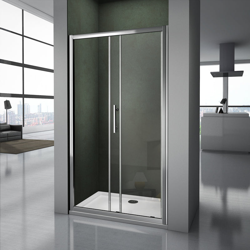 Aica 185 cm Box Doccia Per Nicchia Porta Scorrevole In Vetro 5mm