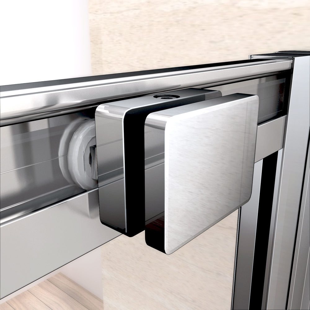 Box Doccia A 3 Lati, Porta Scorrevole 110 / 120cm, 2 Pareti Laterali 70 / 80 / 90cmcad