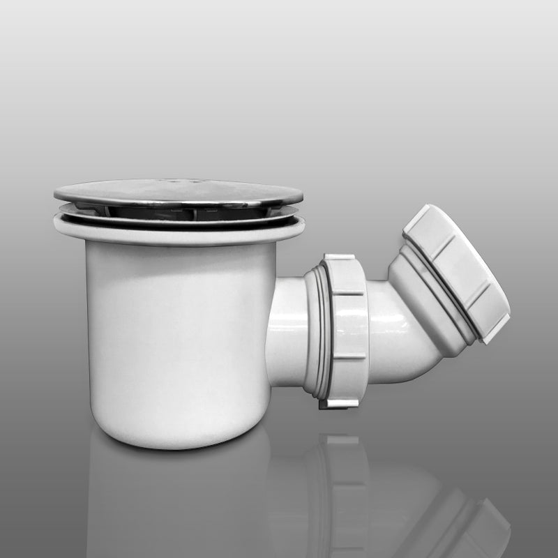 Sifone Pilettone Diametro 90 mm Coperchio In ABS Cromato Lucido+Tubo Di Scarico Regolabile Per Piatto Doccia Aica