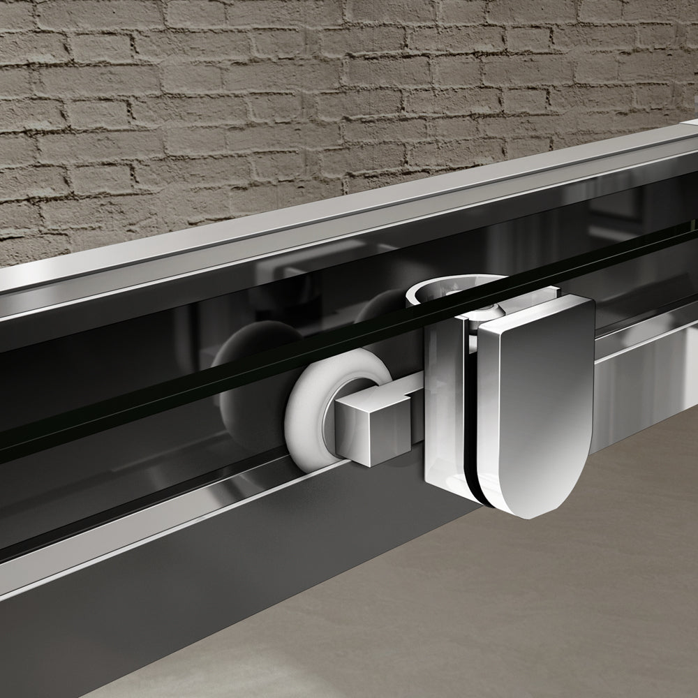 Aica 80X100cm Box Doccia Semicircolare Scorrevole In Alluminio Elettroforesi Vetro Temperato Trasparente R