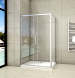 aica-box-angolare- Aica Box doccia angolare, porta con apertura scorrevole e parete fissa, cristallo temperato 5mm,altezza:190cm - Consegna gratuita