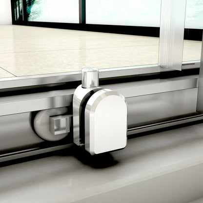 Aica 190 cm Porta Doccia Per Nicchia Doppie Ante Scorrevoli Ingresso Centrale In Vetro 5mm Temperato Trasparente