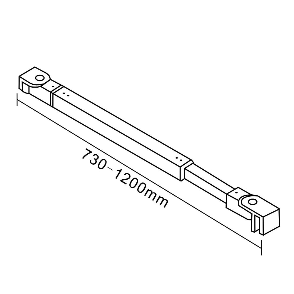 Box Doccia Walk In Parete Fissa in Vetro Temperato da 10mm Trasparente Anticalcare Barra Stabilizzatrice da 73-120cm regolabile meccanicamente