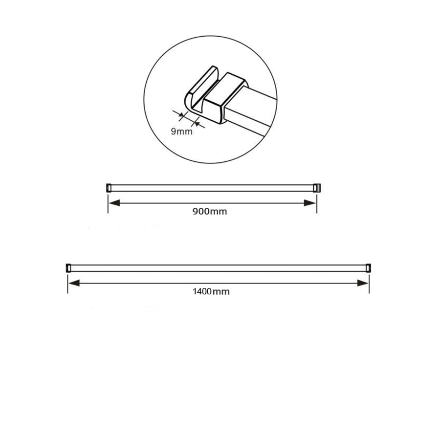 Aica Walk In Parete Per Doccia Alta 2M Vetro 8mm Temperato Trasparente Anticalcare