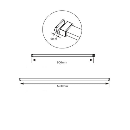 Aica Walk In Parete Per Doccia Alta 2M Vetro 8mm Temperato Trasparente Anticalcare