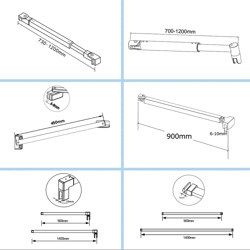 Walk In Parete Fissa per Doccia in Vetro Temperato 6mm Satinato Opaco Anticalcare