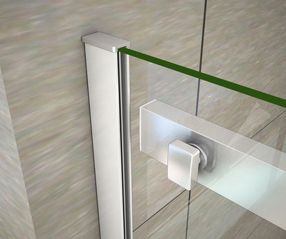 Aica 195 cm Porta Doccia Per Nicchia Anta Scorrevole Ingresso Laterale In Vetro 8 mm Temperato Trasparente Anticalcare