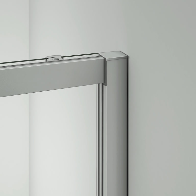Aica Box Doccia Per Nicchia Porta Scorrevole Telaio In Alluminio Elettroforesi Vetro Temperato Trasparente 6mm