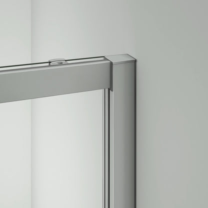 Aica Box Doccia Per Nicchia Porta Scorrevole Telaio In Alluminio Elettroforesi Vetro Temperato Trasparente 6mm