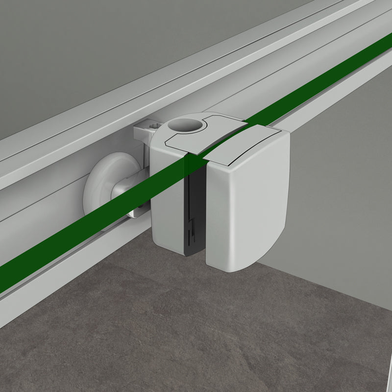 Aica Box Doccia Porta Scorrevole Telaio In Alluminio Elettroforesi Vetro Temperato Trasparente 6mm