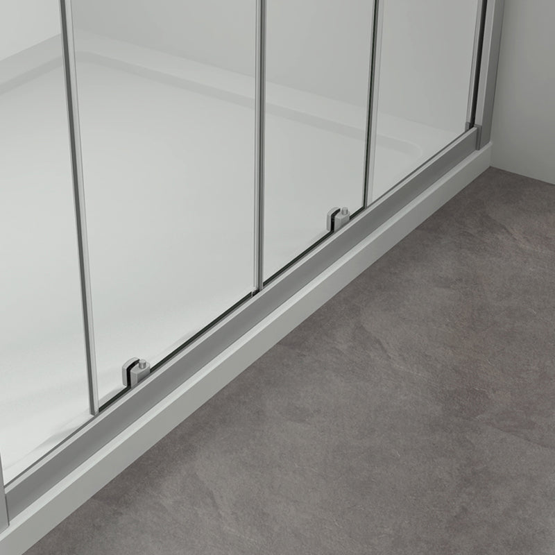 Aica Box Doccia Porta Scorrevole Telaio In Alluminio Elettroforesi Vetro Temperato Trasparente 6mm