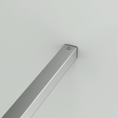 Aica Box Doccia Walk In Parete Fissa Vetro 8mm Temperato Trasparente Anticalcare Alta 2M Barra Stabilizzatrice Tagliabile