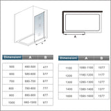 Parete doccia in cristallo 6/8 mm Walk-in vetro fumè Made in Italy Misura:  87/88 x h195 (6mm)