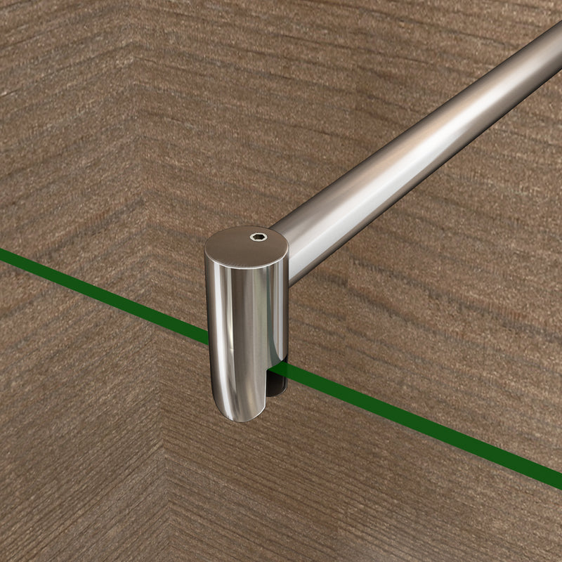 AICA Walk In Parete Per Doccia Con Barra Stabilizzatrice Regolabile 70-120cm Vetro 8mm Temperato Opaco Anticalcare