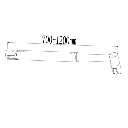 Aica Parete Per Doccia Walk In 200cm Vetro Temperato Anti-frantumi Anticalcare 8mm Fascia Opaca Barra Stabilizzatrice 70-120 cm