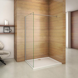 aica-parete-per-doccia- Aica parete per doccia con barra stabilizzatrice cristallo temperato trasparente anticalcare