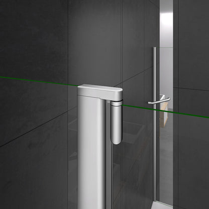 Aica 100x140cm Sopravasca Parete Per Vasca 2 Ante Con Barra Stabilizzatrice Vetro Temperato 4 mm Trasparente Telaio Con Processo Di Elettroforesi
